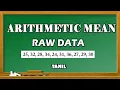 Arithmetic Mean Raw Data Direct Method Statistics Maths Board Tamil