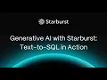 Generative AI with Starburst Text-to-SQL in Action
