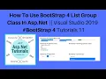 How to use bootstrap 4 list group class in asp net visual studio 2019 4 tutorials 11
