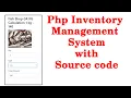 Php inventory management system with source code