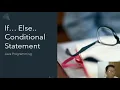 Lesson 5 If Else Conditional Statement Java Programming