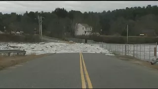 Church Street Bridge in Ware still closed covered with ice