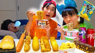 Convenience Store Food Challenge! 🍗🔥 Spicy Chicken vs Noodles! 🍜😱