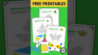 Free Cut and Paste Shapes Worksheets