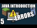 Java Errors How to Understand Them Java Introduction for Minecraft Modding
