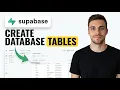 How to Create Database Tables in Supabase Supabase Tutorial