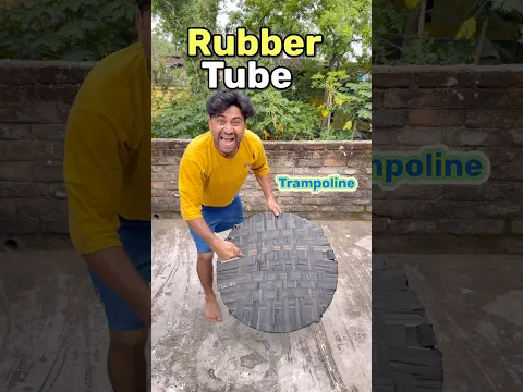 I Made a Trampoline Using Rubber Tubes! 😱 #is2motivation #shorts