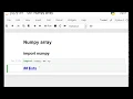 001 Numpy array