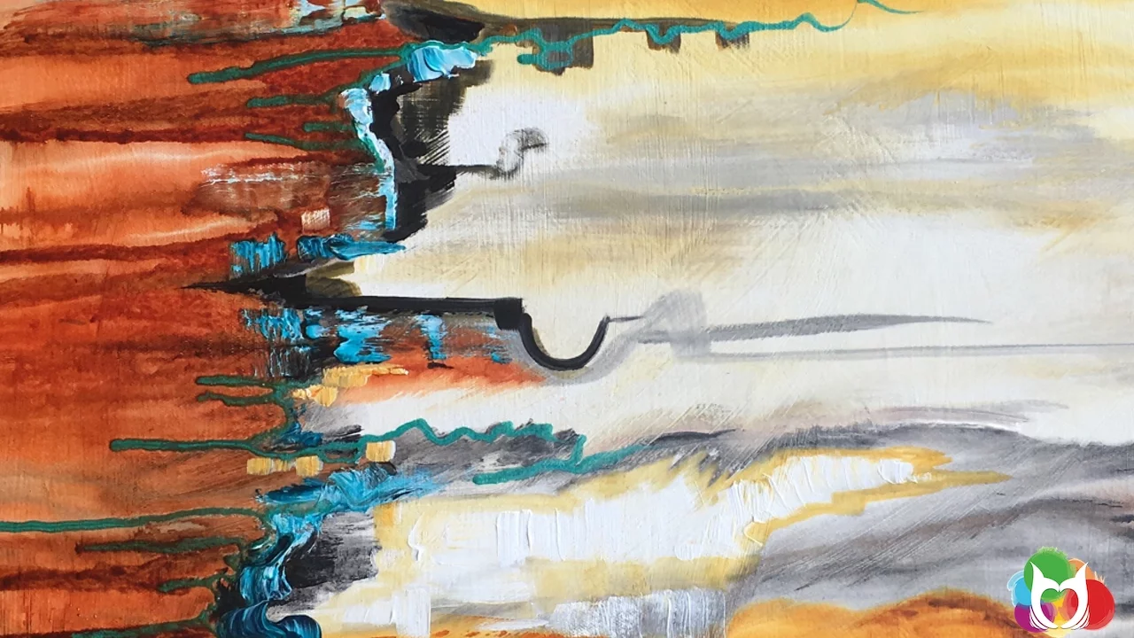 LETS ABSTRACT Acrylic PAINT #bigartquest | TheArtSherpa