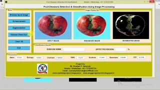 Fruit Disease Detection and Classification Using Image Processing