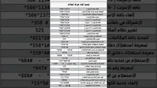جميع اكواد شركه اتصالات  جميع اكواد شركه اتصالات