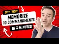 EASY MEMORIZE the 10 commandments in 3 minutes