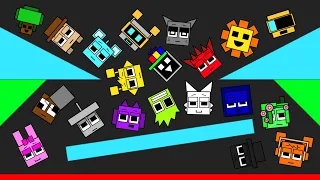 Square SPRUNKI Heads Elimination Race in Algodoo