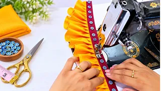 Very Easy and Beautiful Frock Making Tutorial for Beginners | Easy Designer Frock Making at Home
