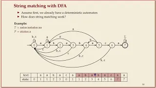 COMP526 Fall 2023 4-3 4 3 String matching with DFAs