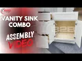 Vanity Sink Base Combo with 3 Drawers Assembly RTA Solid Wood Bathroom Vanity by B2B Cabinet
