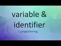 02 variables and identifier in C programming