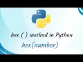 Python hex method