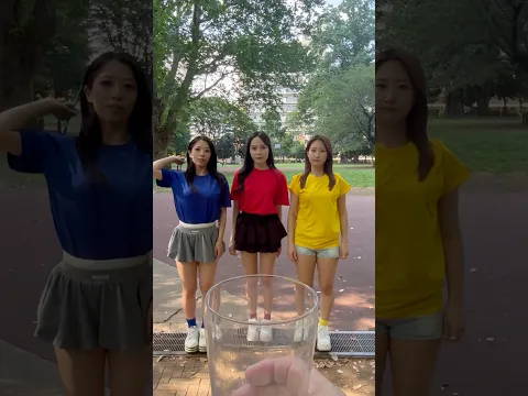 A challenge to drop three pencils into a glass, one after another.