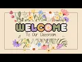 Welcome To Our Classroom Colorful Boho Wildflower Classroom Decor Background for Teachers