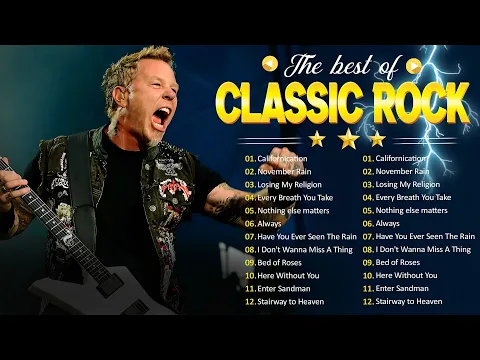 Download MP3 Guns N Roses, Metallica, Aerosmith, Bon Jovi, Queen, ACDC, U2🔥Best Classic Rock Songs 70s 80s 90s