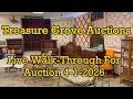 Treasure Grove Auction Live Walk-Through for auction day 2026