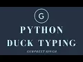 30 Duck Typing Polymorphism in python