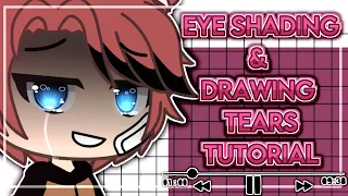 how to shade eyes and draw tears gacha life tutorial 