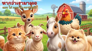 เพลงหากว่าเราเจอแมว ไก่ แพะ ม้า กวาง สุนัข I เพลงเด็กยิ้ม