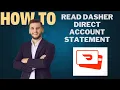 How to read DASHER DIRECT account statement l DOUBLE Z