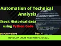 Automation Of Technical Analysis Historical Data of Stock Using Python Code