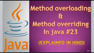 Difference Between Method Overloading Overriding Program in java Part-9 In Hindi
