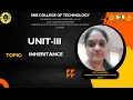 Inheritance JAVA SNS Institutions