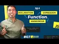 Function Expression vs Function Declaration vs Anonymous Function in JavaScript