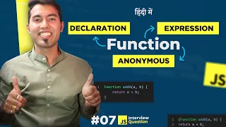 Function Expression vs Function Declaration vs Anonymous Function in JavaScript