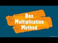 Box multiplication method - 2 digit number x 2 digit number