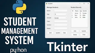 School Student Management System For Python Tkinter
