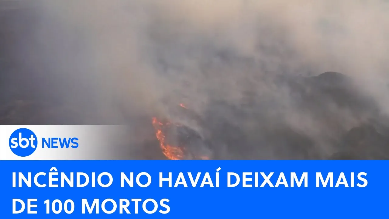Incêndios florestais deixam mais de 100 mortos no Havaí | #SBTNewsnaTV (17/08/23)