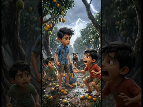 आम बटोर रहे थे बच्चे, तभी आ गया माली का कुत्ता 😂 |#shorts #ytshorts #nostalgia #story