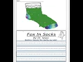 Fox in Socks sock decorating and writing