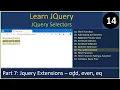 Selectors Part 7 - The odd extension JQuery Tutorials