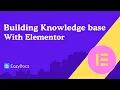 Building Knowledge base with Elementor - EazyDocs