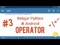 Belajar Python di Android - Operator