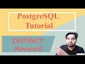 PostgreSQL Tutorial In Hindi DISTINCT Keyword
