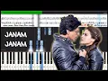 Download Lagu ♫ Janam Janam (Dilwale) Arijit Singh \u0026 SRK || Piano Tutorial + Music Sheet + MIDI with Lyrics