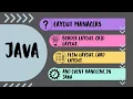 Layout Managers Event Handling Border Layout Grid Layout Flow Layout Card Layout LECTURE 15