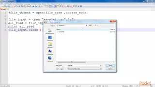 Learning Python Reading Text from a File packtpub com