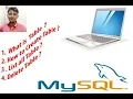 MySQL Tutorial Hindi 7 How to Create Table Delete Table Show List of All Tables in MySQL Hindi