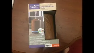 Walmart Clearance unboxing Better Homes Gardens Aroma Diffuser Wood Grain Cool Mist Ultrasonic 5