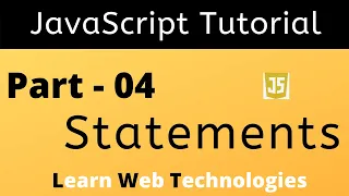 JavaScript Tutorial for Beginners - Part 4 JavaScript Statements Learn Web Technologies